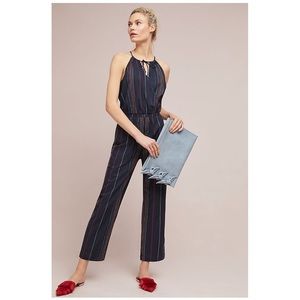 Dolan Left Coast by Anthropologie Striped Halter Neck Jumspuit, Size S